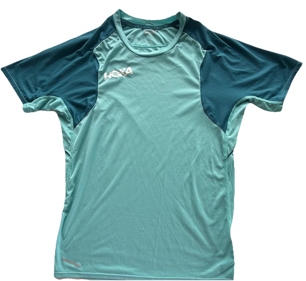 Hoka One One Men’s Small Running Shirt Two Tone Blue Lightweight Active RN88276