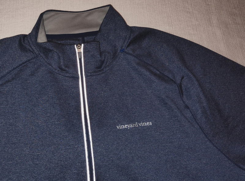 NICE Vineyard Vines Performance Men's Blue 1/2 Zip Pullover Shirt XXL POCKET 2XL gallery