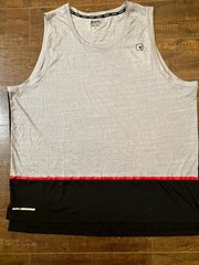 AND1 Jersey Mens Size 3XL Grey Red Black Athletic Sleeveless Logo Sporty Modern