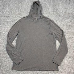 Proof Hoodie Mens XL Gray Long Sleeve Merino Wool Hooded Lightweight