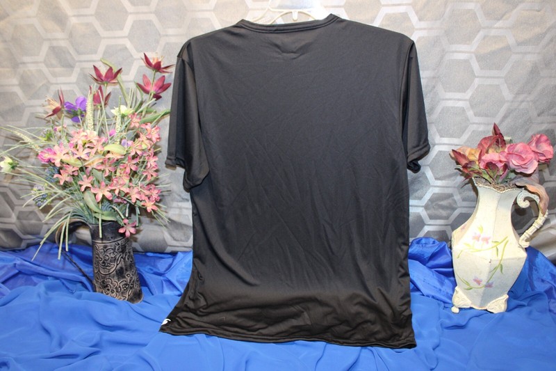 Soffe Mens Black Womens Activewear Pullover Short Sleeve T-Shirt Top Size Large gallery