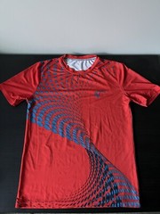 Athletic DNA Performance Crew/Match Tee Red Orange/Blue Boy’s Large