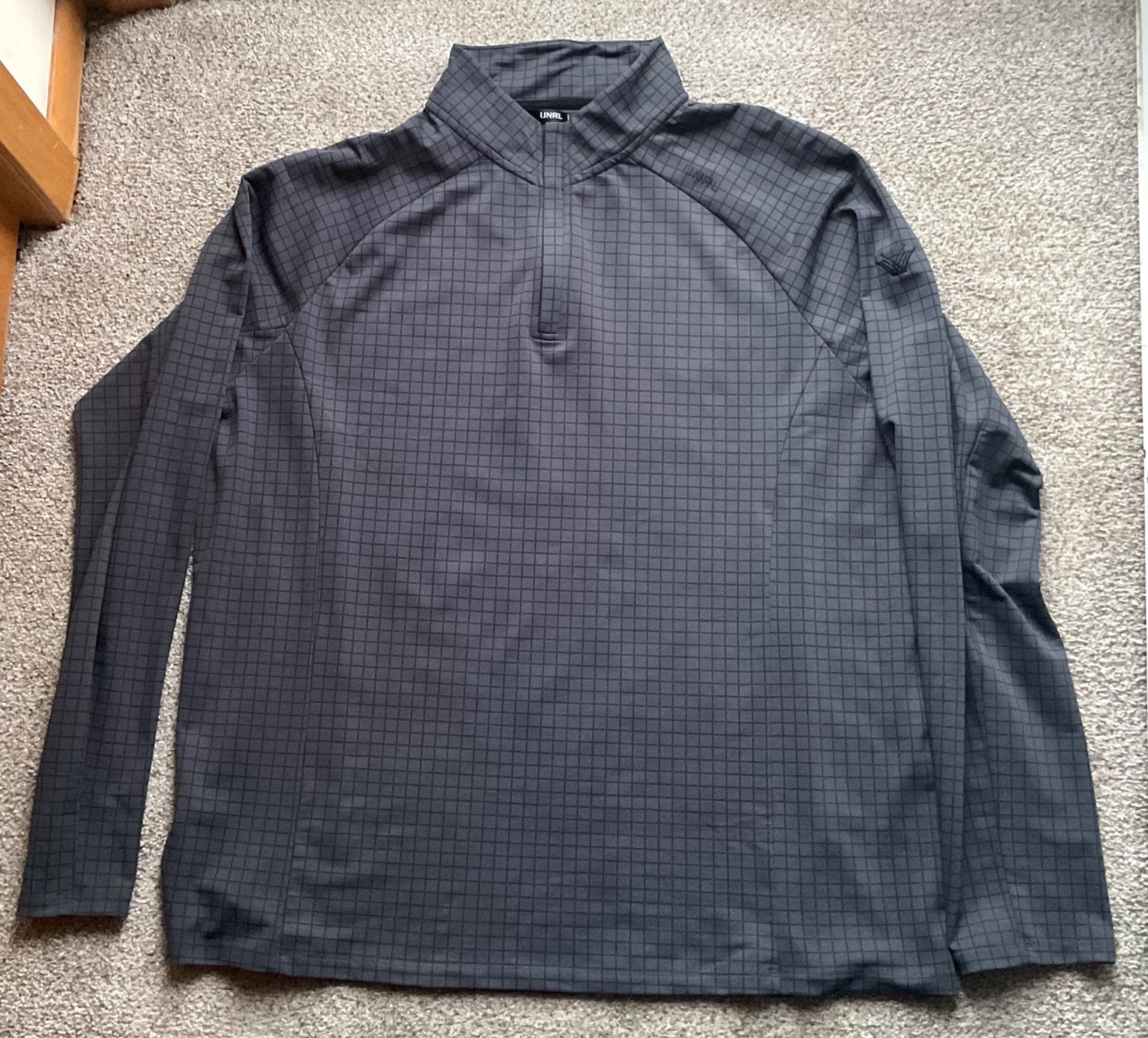 Nice Mens UNRL Dellwood Country Club Logo MN L/S 1/4-Zip Shirt Sweater XL Grey gallery