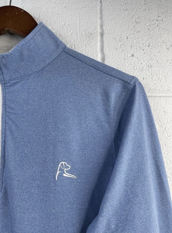 Rhoback Performance Q-Zip Pullover Mens Small Blue Heather Golf Long Sleeve gallery