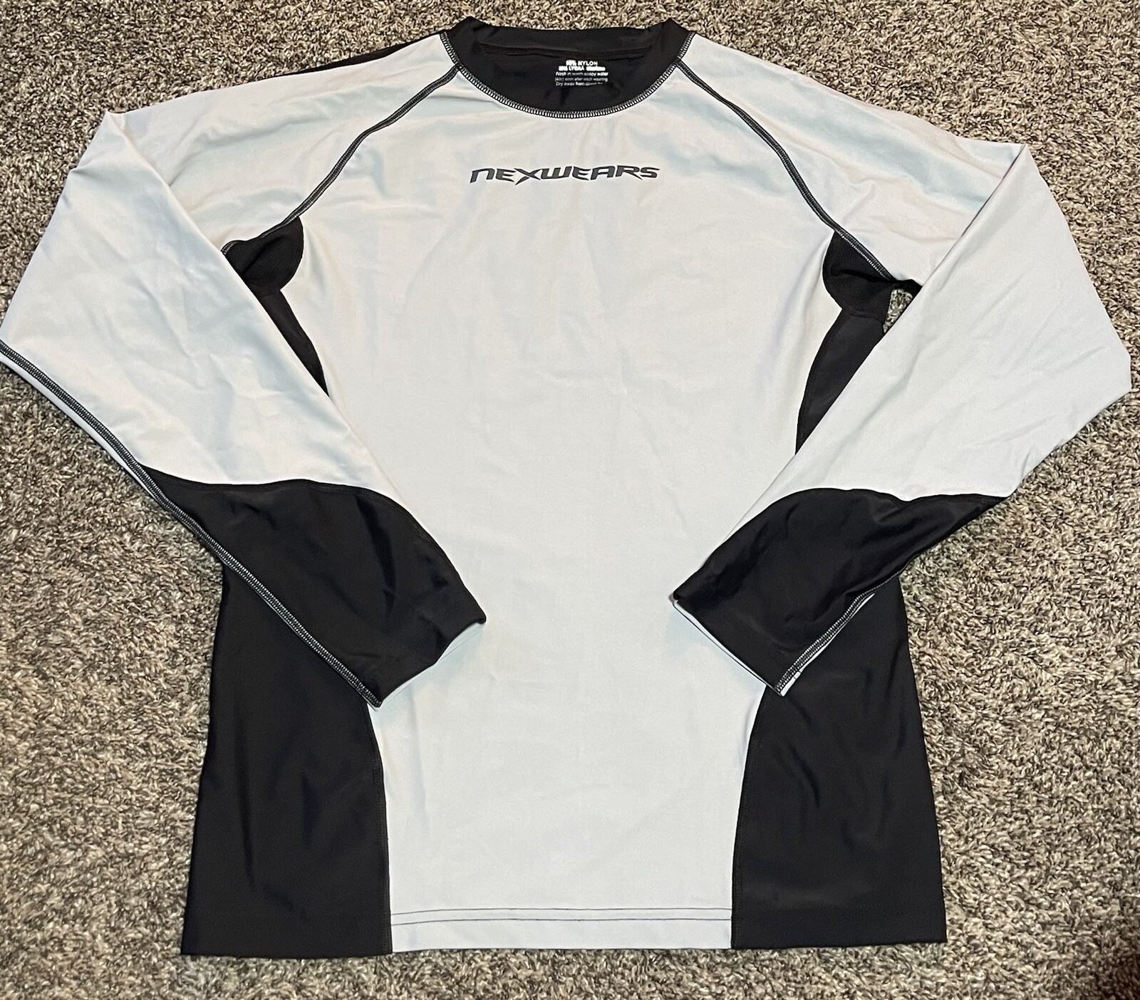 NWOT Nexwears Compression Long Sleeve Shirt Black Gray XL Perfect gallery