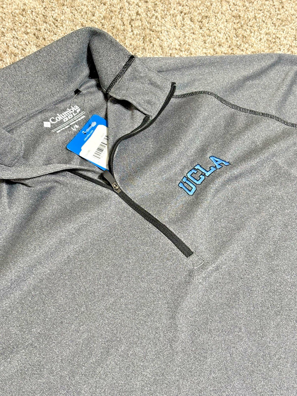 Columbia Golf UCLA 1/4 Zip Pullover Gray Large NWT gallery