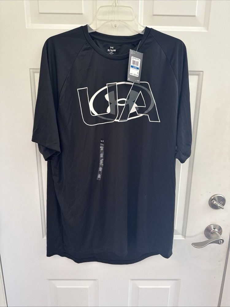 Under Armour NWT Men's Black XL Velocity 2.0 Short Sleeve Graphic T-Shirt
