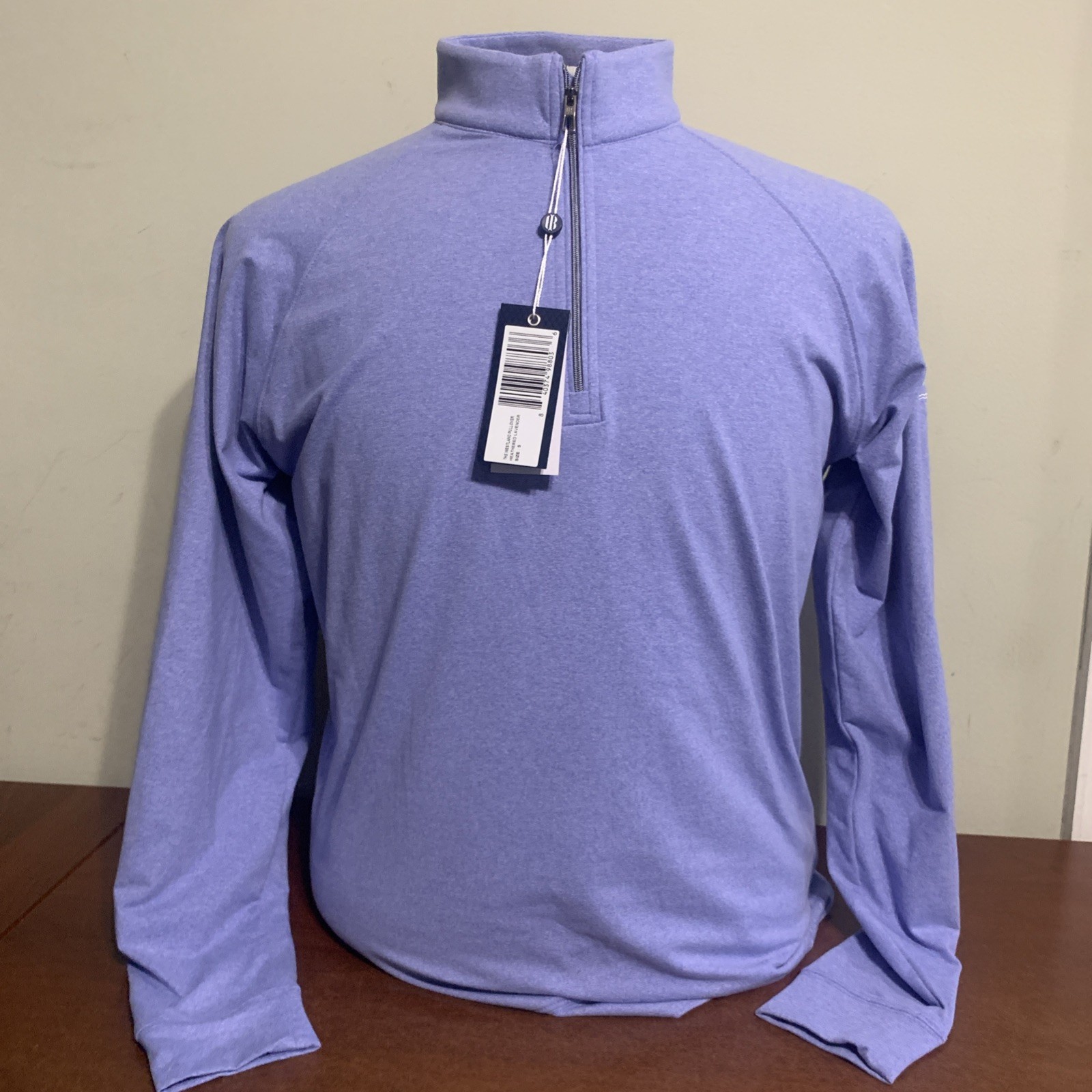 Holderness & Bourne Westland Mens Small Lavender 1/4 Zip Golf Pullover New NWT gallery