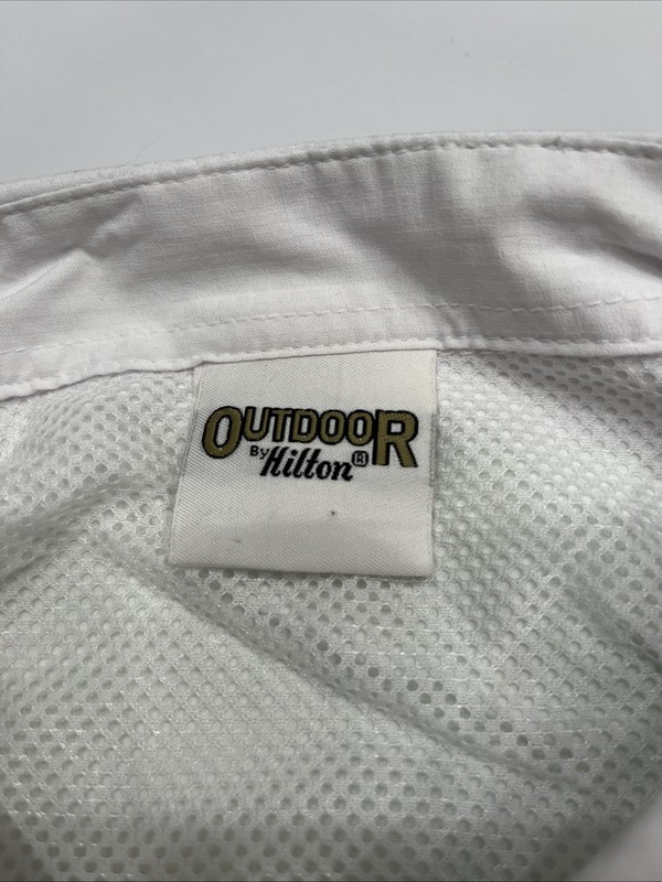 NWT Outdoor Hilton Men LIGHTWEIGHT Vented Button White Short Sleeve Shirt 3XL gallery
