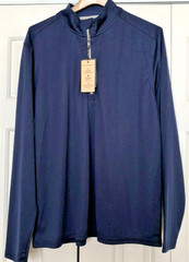 Obla sun smart long sleeve 1/3 zip upf 50 pullover dark blue new with tags