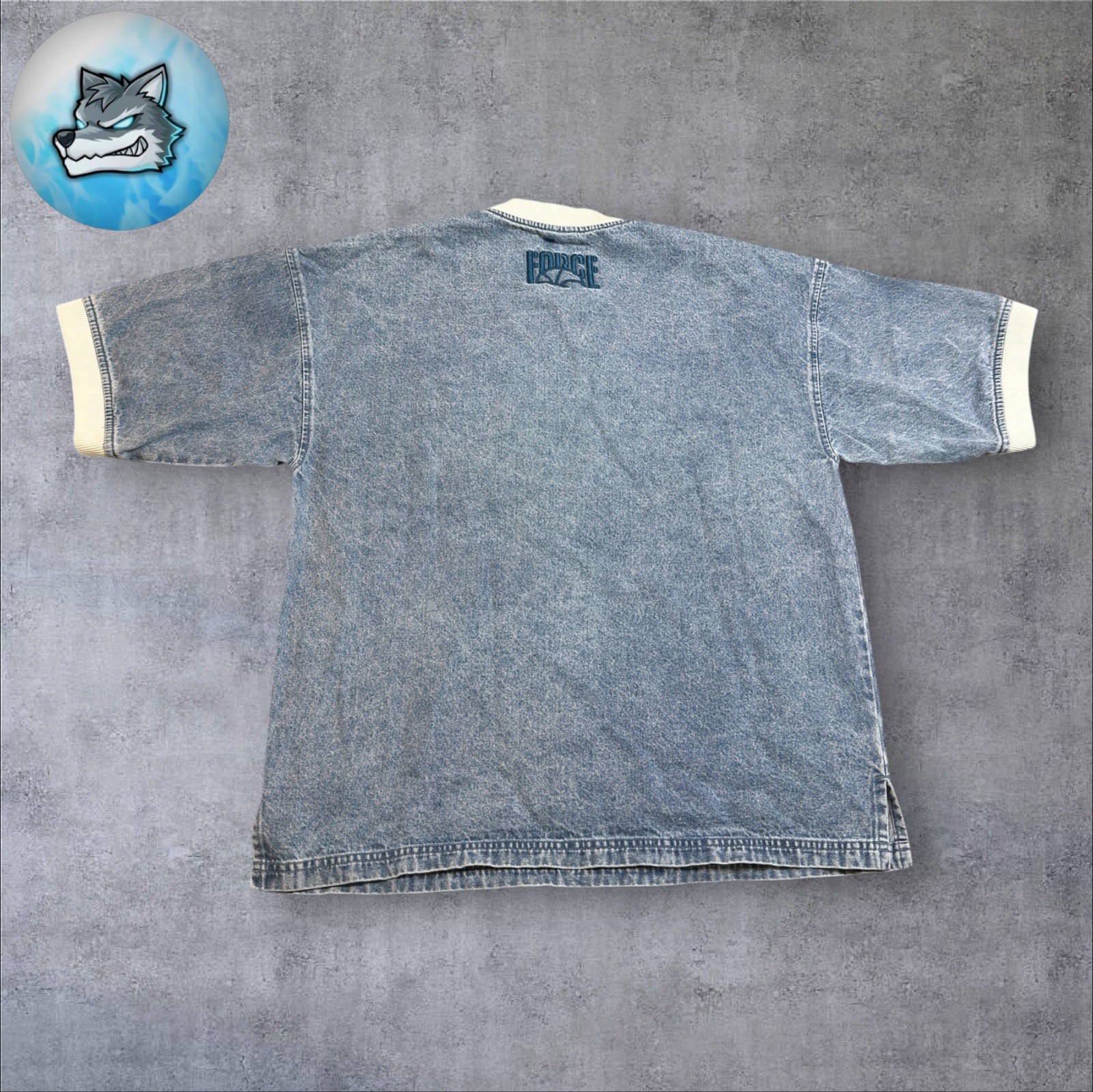 Nike Air Denim Short-Sleeve Basketball Top Blue Grey HV1918-436 Mens Size Small gallery