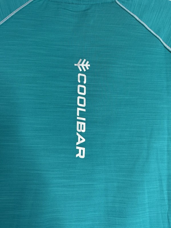 Coolibar Performance Tee Mens M UPF 50 Sun Protection Deep Teal Short Sleeve gallery