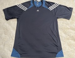 Adidas Shirt Mens Large ClimaCool Athletic Soccer Three Stripe Top 0112