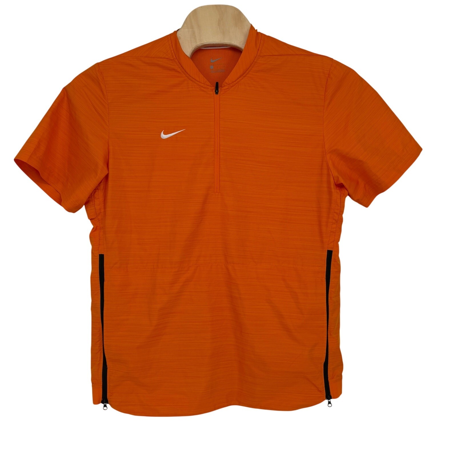 Nike Jacket Mens Large Orange Pullover Wind Shirt Coach Style 908419-873 gallery