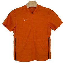 Nike Jacket Mens Large Orange Pullover Wind Shirt Coach Style 908419-873
