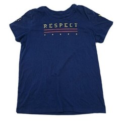 Under Armour The Classic Tee Size Medium Blue RESPECT Graphic Mens Short Sleeve
