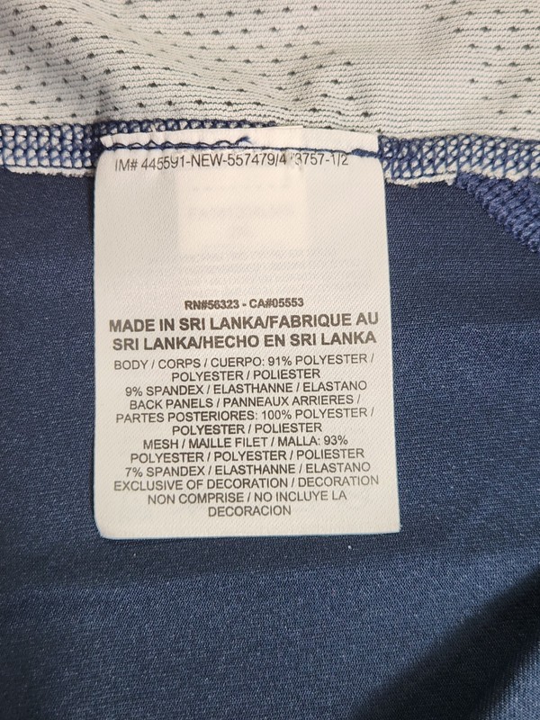Nike Fitted Performance Shirt Mens Size 2XL Blue Sleeveless Dri Fit Active Adult gallery