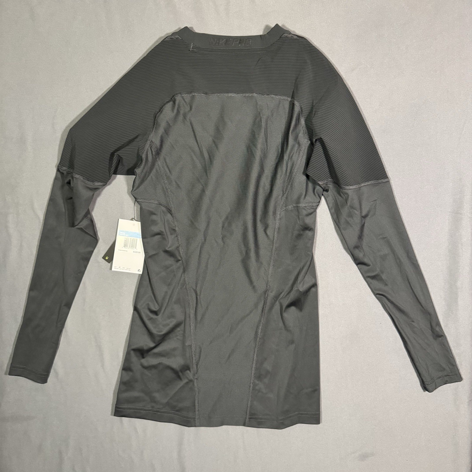Nike Pro Mens HyperCompression LS Training Shirt M charcoal 646372-060 $110 gallery