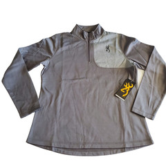 Browning 1/4 Zip Pullover Men M Gray Casual Sportswear New LOGO Superior Quality