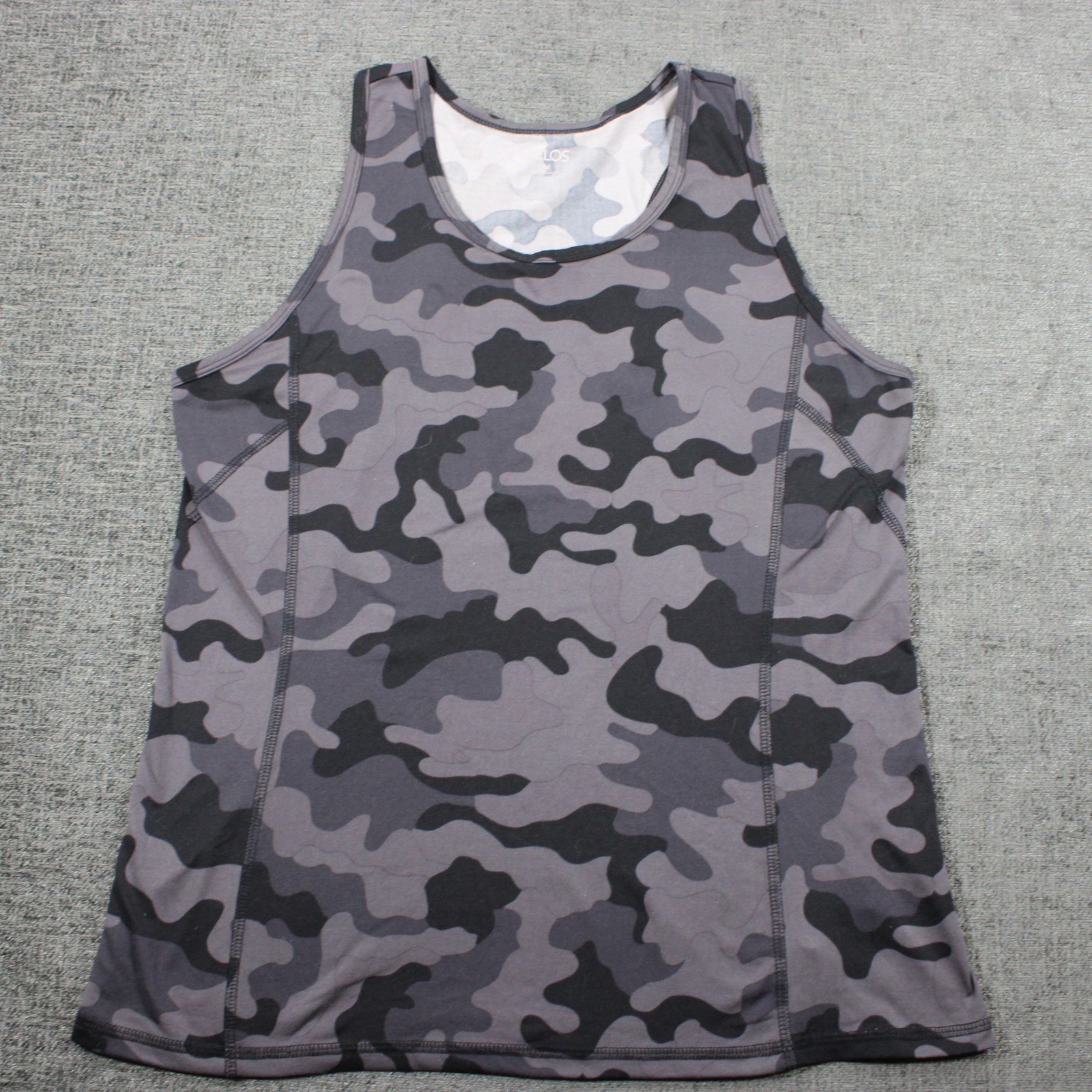 Zelos Mens Grey Camo Active Tank Top Sleeveless Workout Shirt Size M Camouflage gallery