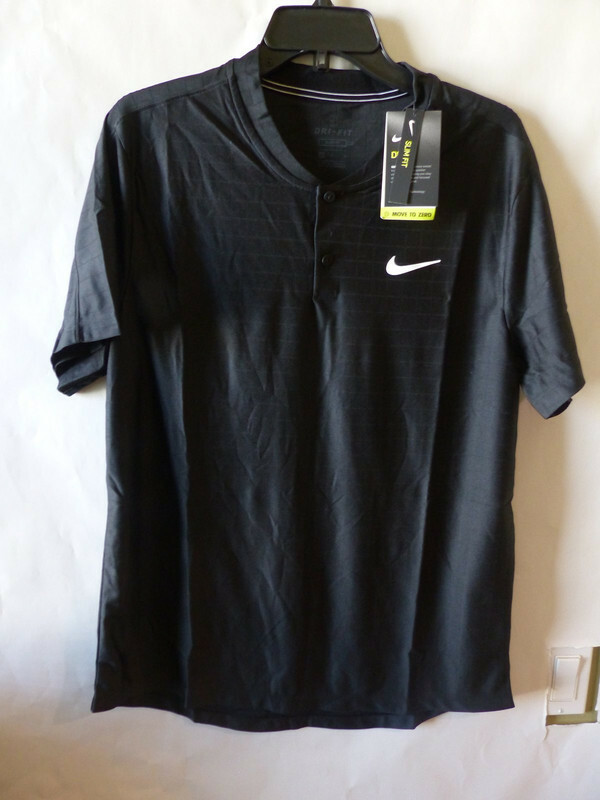 NIKE COURT DRIFIT MENS TENNIS POLO IN BLACK MENS SIZE LARGE CV2499-010