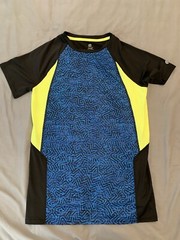 CHAMPION Double Dry Boy’s Athletic T-Shirt X/Large (16-18) Black Blue Yellow