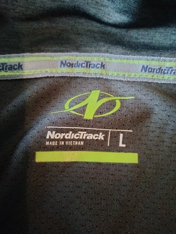 Nordictrack 1/4 Zip Athletic Pullover Blue And Grey Size Large gallery
