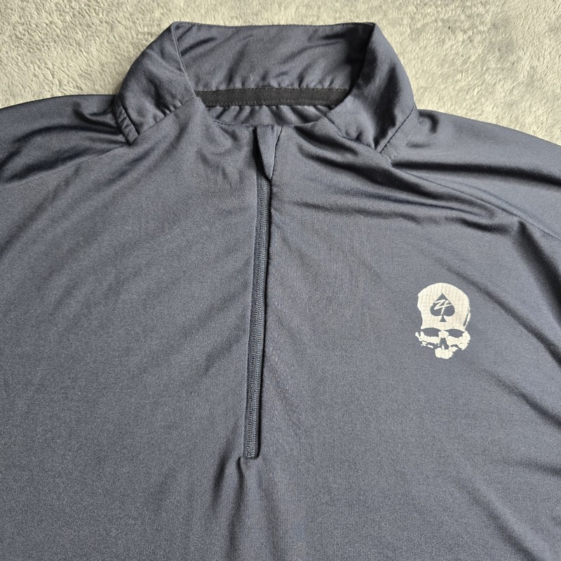 Zero Foxtrot 1/4 Zip Shirt Mens Small Dark Navy Long Sleeve Performance Stretch gallery