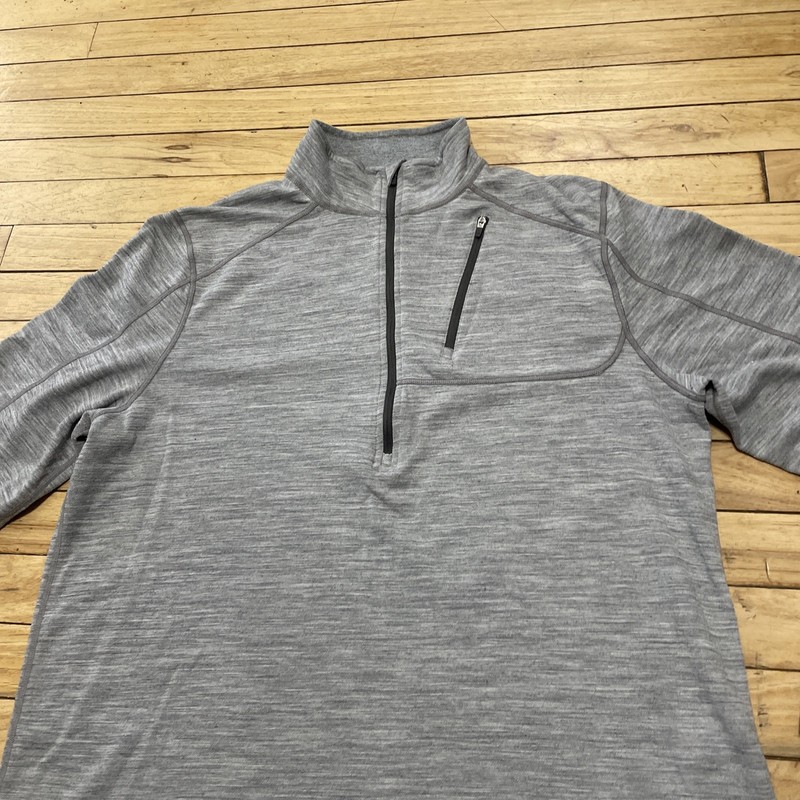 Terramar Sweater Mens XL Fitted Wool Blend Quarter Zip Pullover Thermal STP8747X gallery