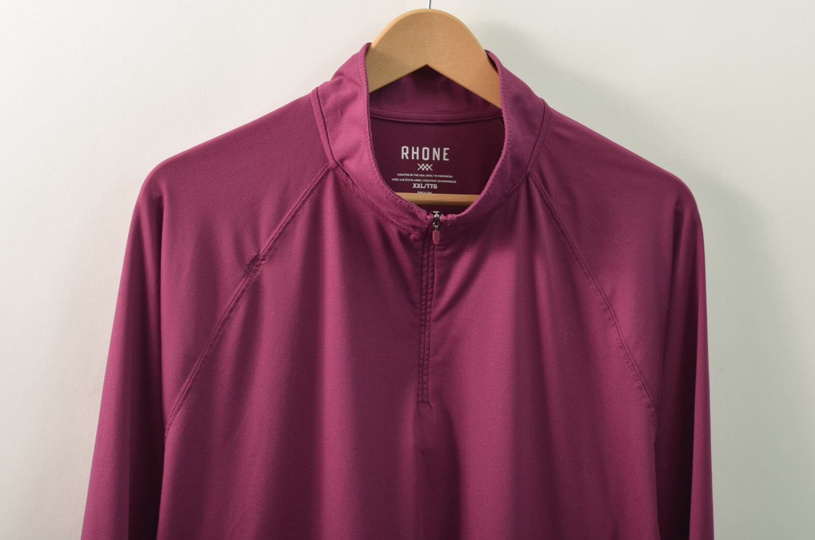 Rhone Session 1/4 Zip Pullover Mens 2XL XXL Purple Long Sleeve Spandex gallery