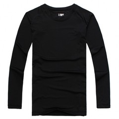Men’s Athletic Long Sleeve Solid Compression Shirts Sports Gym Shirts Workout US