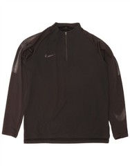 Nike Mens Dri Fit Graphic Pullover Tracksuit Top Medium Black Colourblock BI21