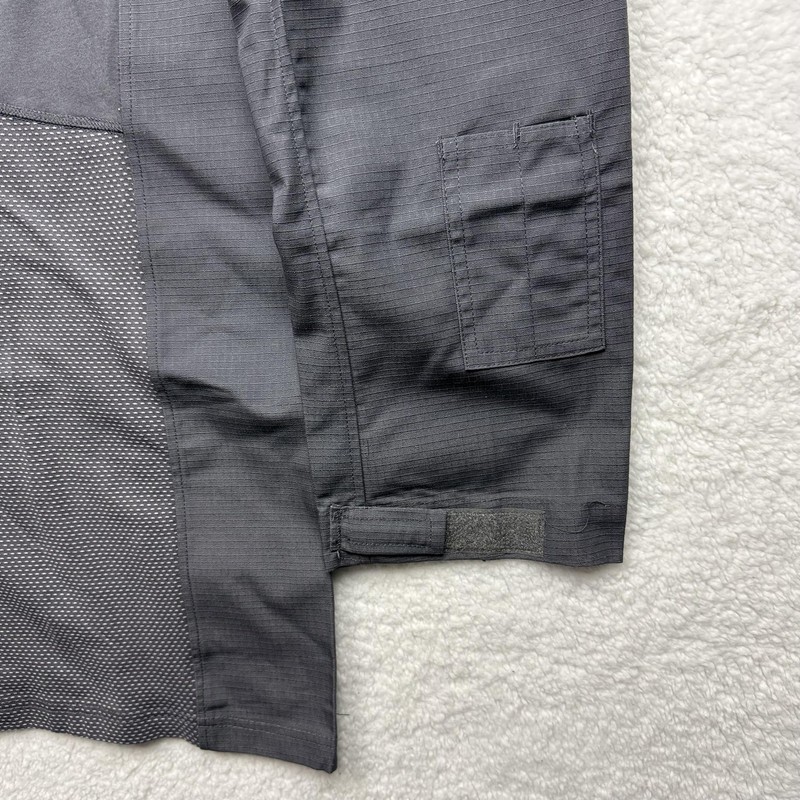 CRYSULLY Shirt Mens 2XL Gray Quarter Zip Tactical Combat Ripstop Mesh Pockets gallery