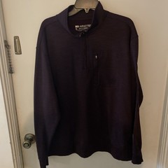 Ariat Tek 1/4 Zip Pullover Long Sleeve Shirt Size XL Deep Purple Cold Series