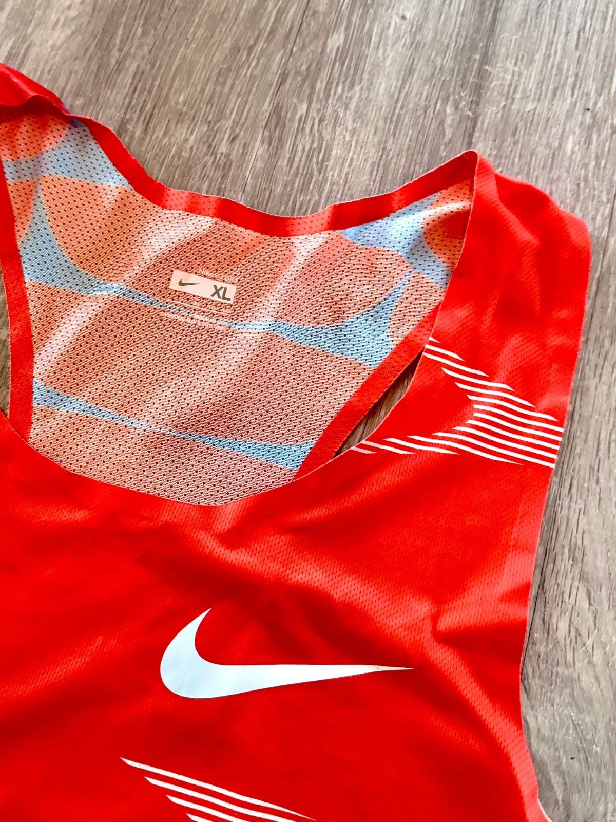 Nike Pro Elite Singlet Running Tank Top Red Blue Made In USA RareN Size XL gallery