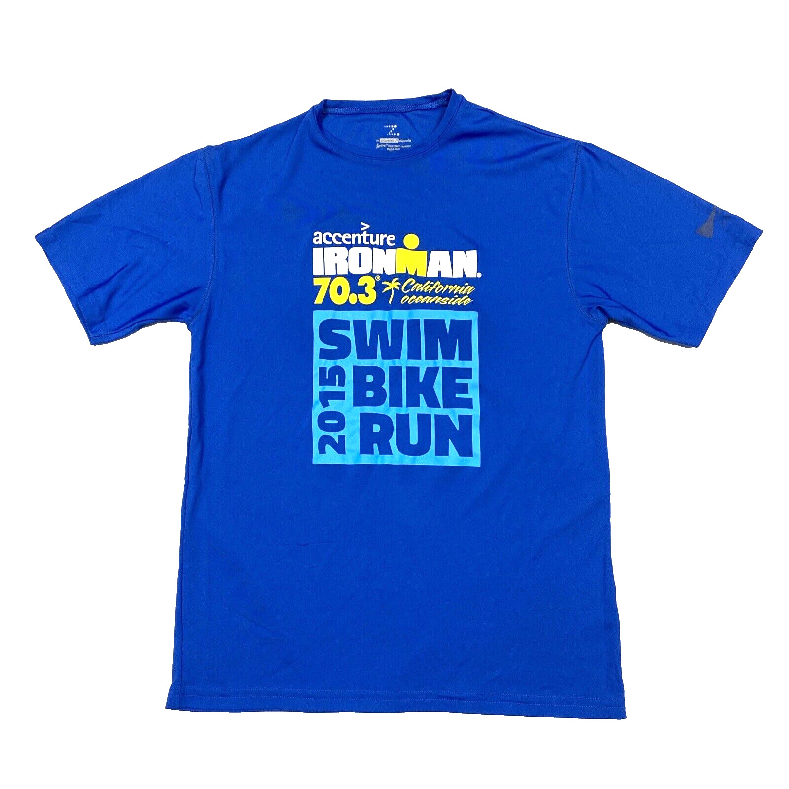 Ironman Triathlon 70.3 Oceanside CA 2015 Men's Medium Pullover T-Shirt Tee Blue gallery