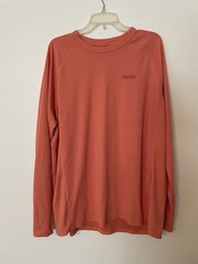 World Wide Sportsman Men’s Sz XL Fishing Shirt Long Sleeve Tangerine Orange Mois