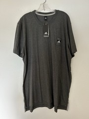 Adidas Men’s Athletics Badge of Sport Patch Dark Grey / Heather Tee Size 2XL NWT