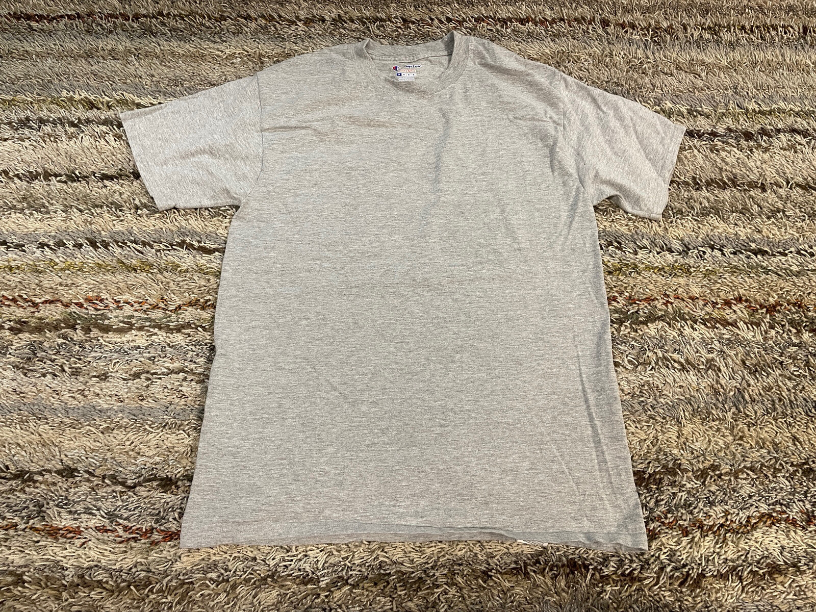 Champion Authentic Men's M Medium Classic Gray Blank T-Shirt Short Sleeve Crew gallery