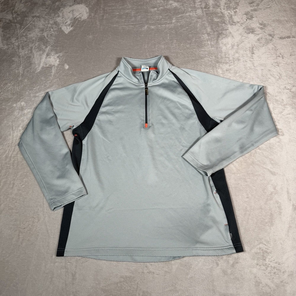 Alo Yoga Shirt Mens Extra Large Gray 1/4 Zip Long Sleeve Athletic Coolfit