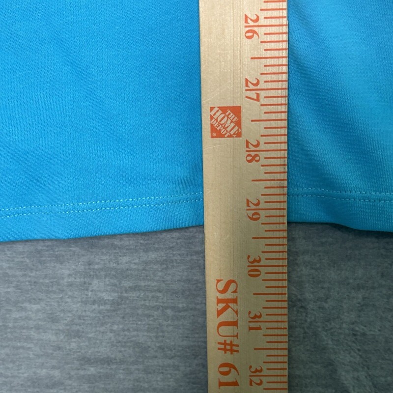 Nike Teal Crew Neck Athletic Dri Fit Running Graphic Front Casual Shirt Large gallery
