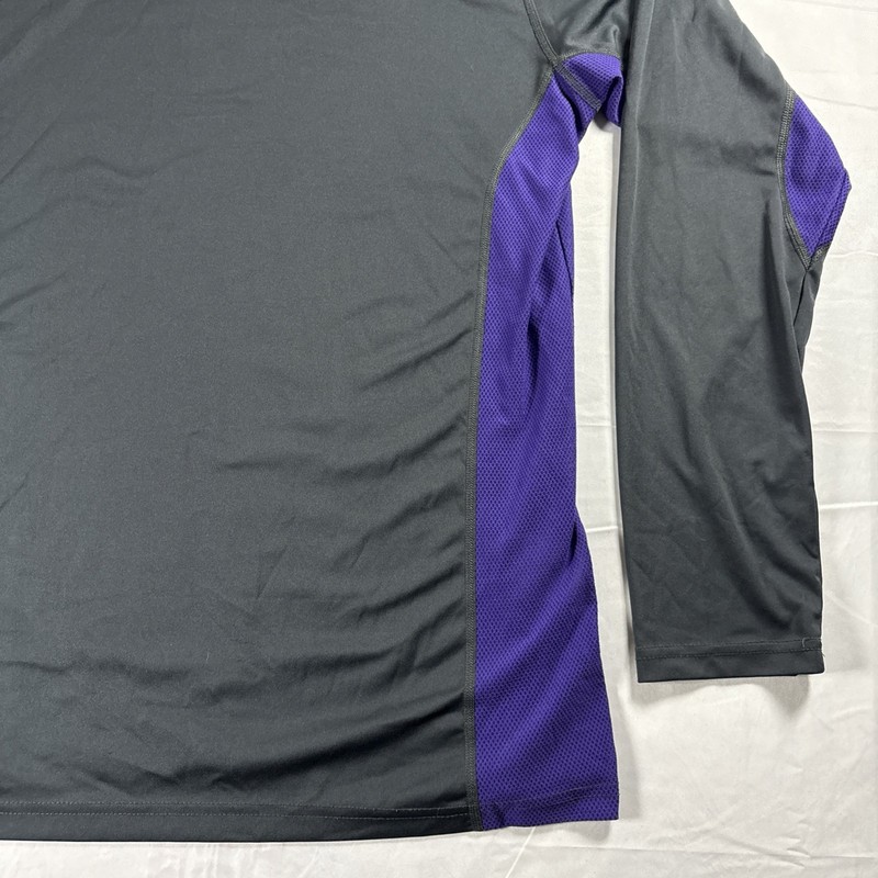 Nike Mens Large Dri-FIT Long Sleeve Training Shirt, Gray Purple Athletic Perf gallery