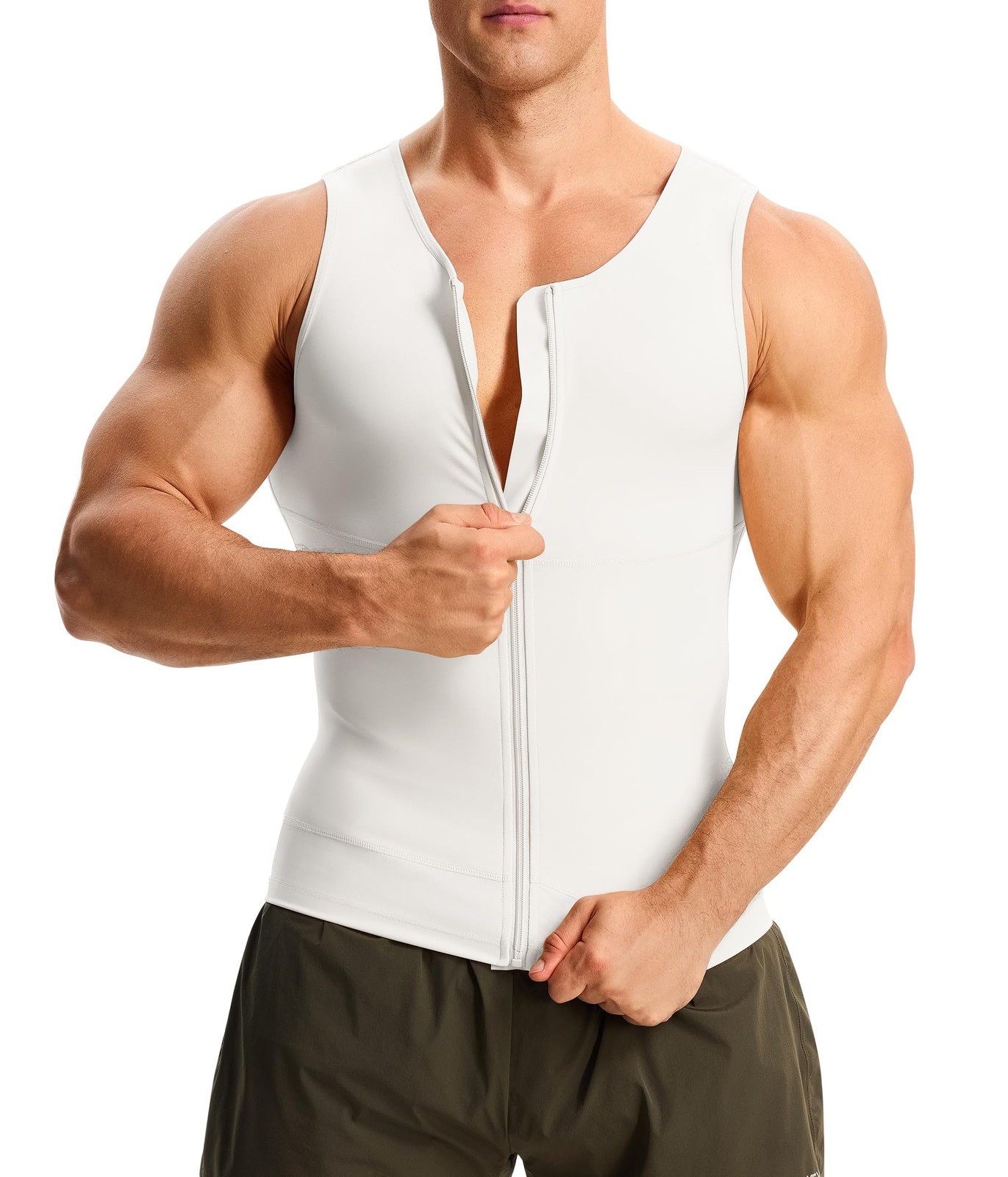 Compression Shirt Men Tank Top Compression Undershirt Mens Shapewear Body Sha... gallery