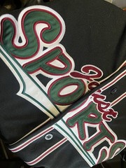 Colosseum The Authentic Spartans Mesh Button Baseball Jersey V-Neck L