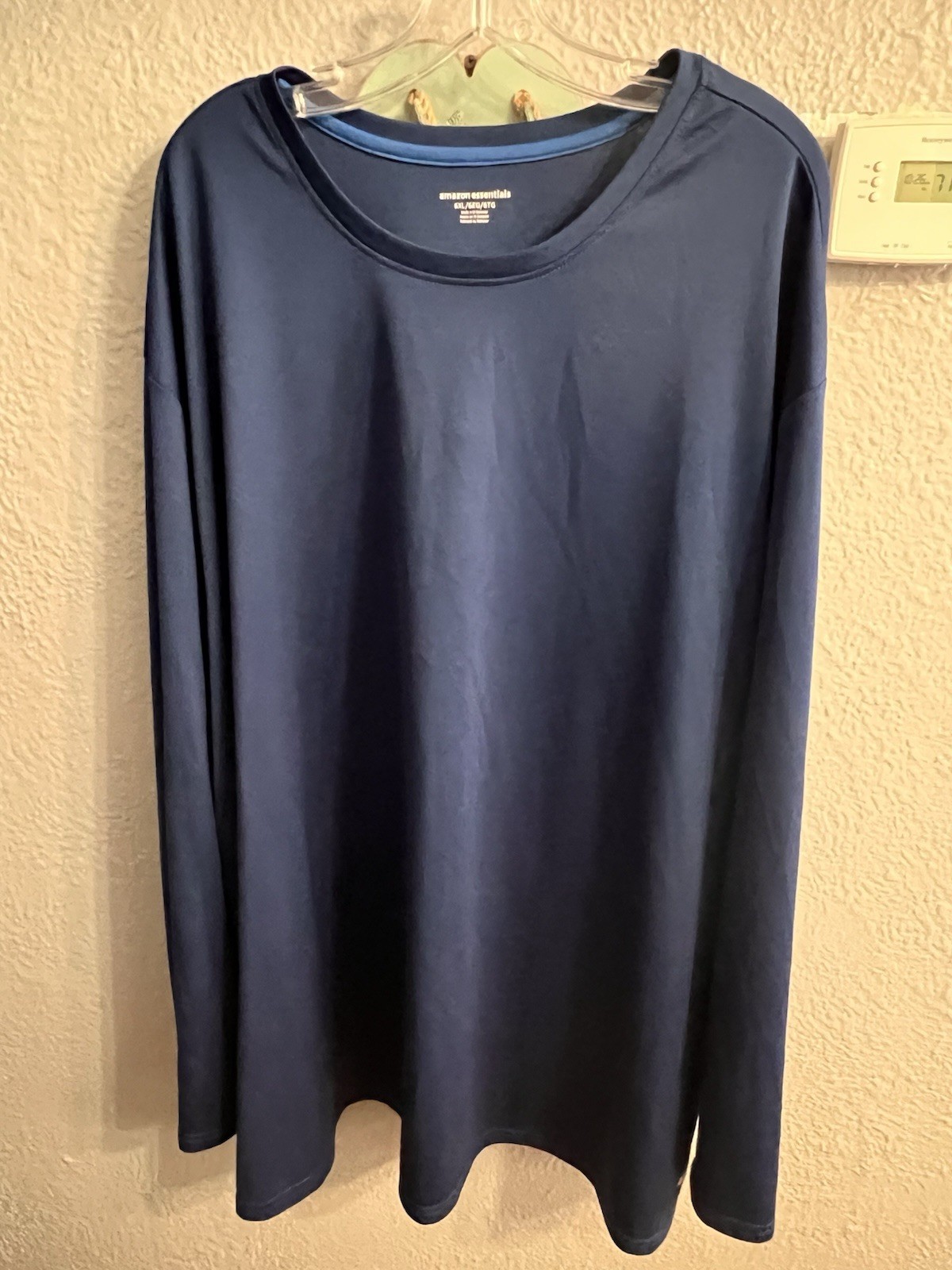 Amazon Essentials Men's Blue Long Sleeve Pullover Shirt Size 6XL gallery