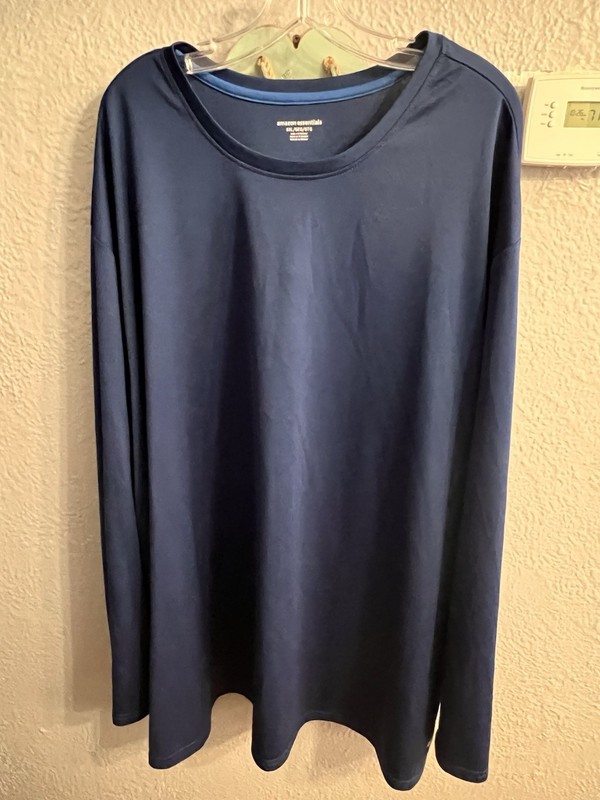 Amazon Essentials Men's Blue Long Sleeve Pullover Shirt Size 6XL gallery