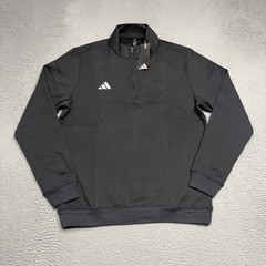 Adidas ULT Cozy Pullover Mens Medium Black 1/4 Zip Golf Shirt Long Sleeve KE8803