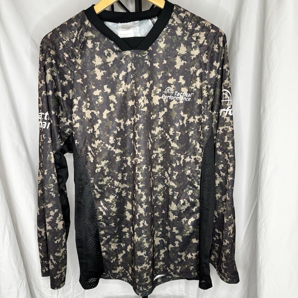 Tactical Performance Long Sleeve Camo Shirt SzS/M Vented Lightweight Hunt Fish