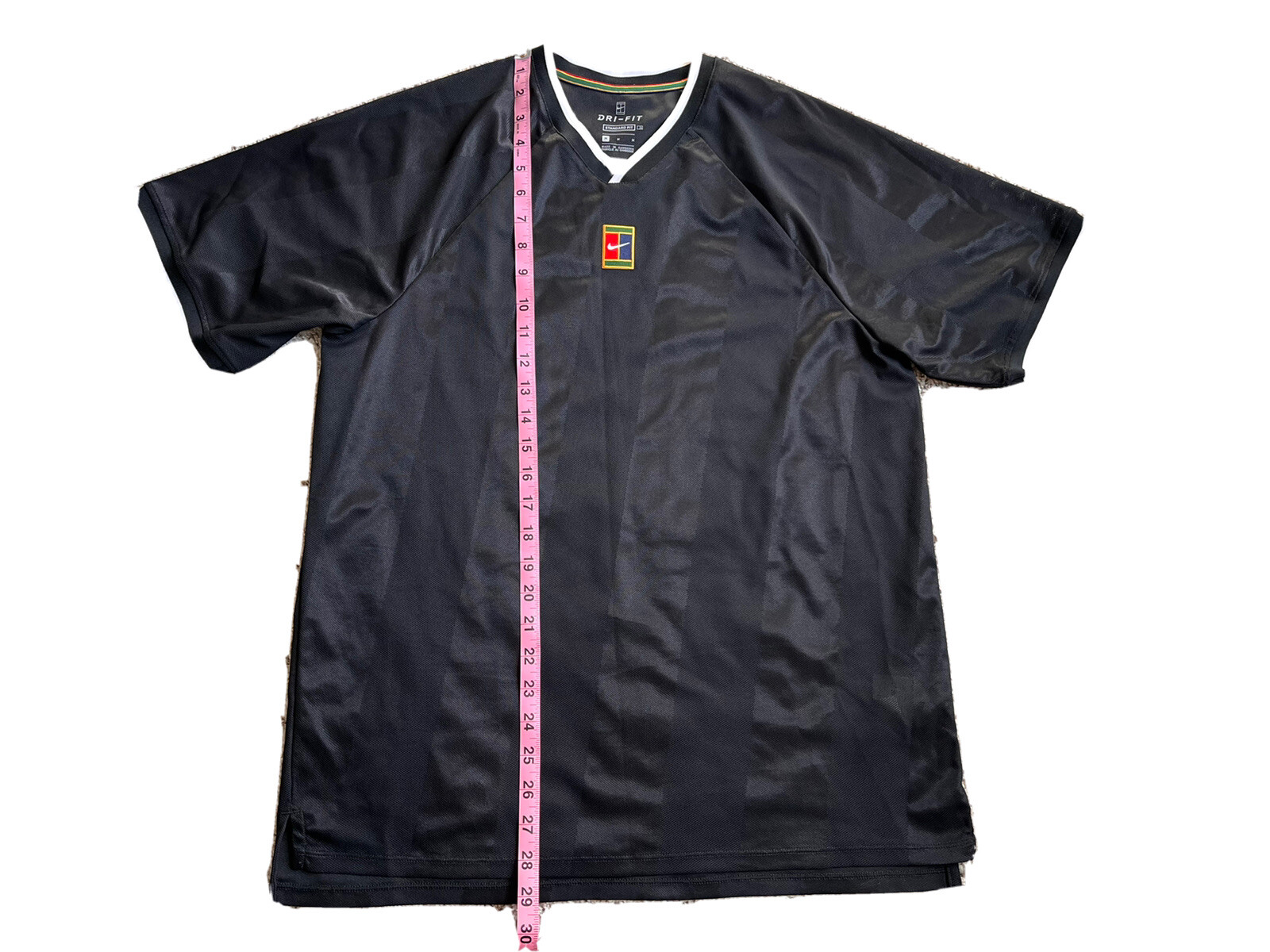 EUC MENS Medium NIKE DRI-FIT NIKECOURT COURT BREATHE SLAM TENNIS SHIRT BLACK gallery