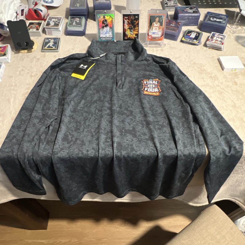 $75 MSRP Under Armour NCAA Final 4 UA Golf Men’s XL Gray Camo 1/4 Zip Pullover gallery